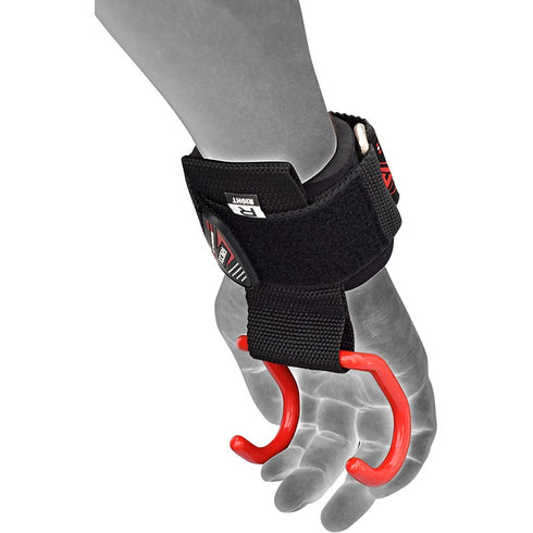 RDX W15 ANCHOR GYM HOOK STRAPS(Red)-7